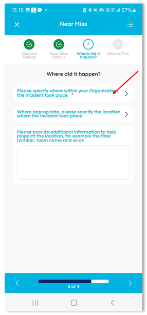How do I report an incident on the IM app?